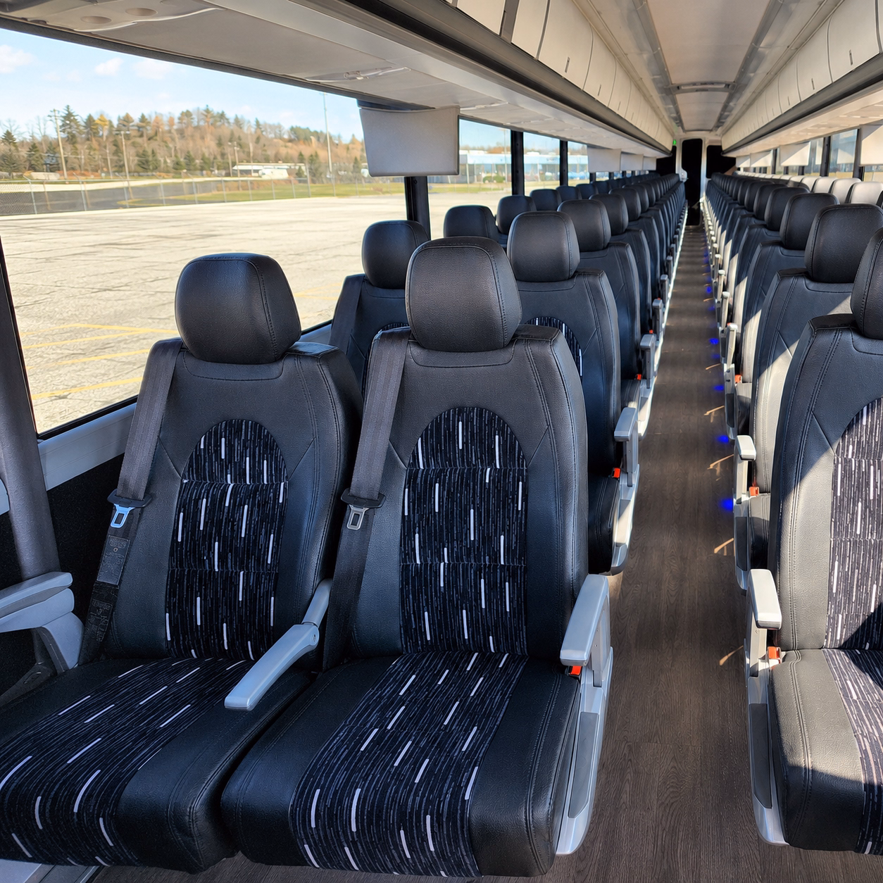 fort worth charter bus interior